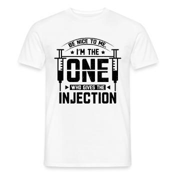 Nurse gives injection - Men's T-Shirt - white - Front - AI Model Male 178 dark (178cm)