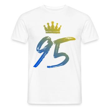 95 Couronne numérique - T-shirt homme - blanc - Devant - AI Model Male 178 dark (178cm)