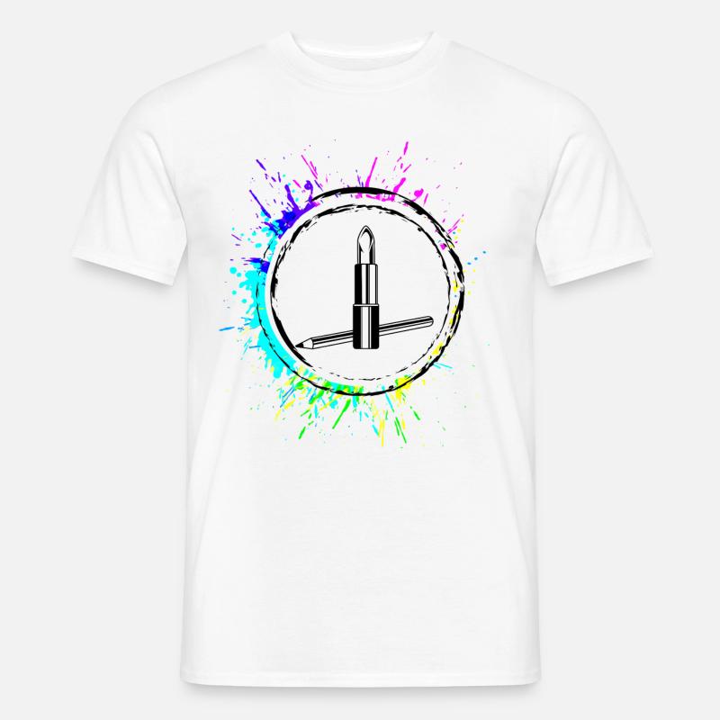 Make Up Kosmetik Icon - Männer T-Shirt - Weiß