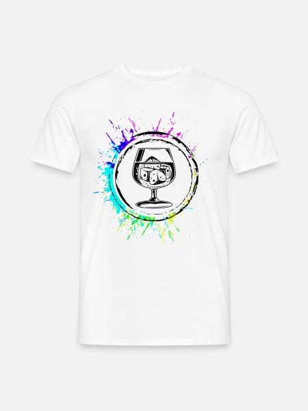 Whisky Icon - Männer T-Shirt - Weiß