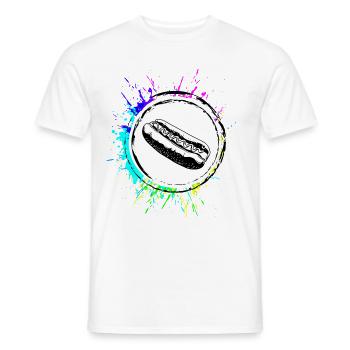Hotdog Symbol Colorful - Men's T-Shirt - white - Front - AI Model Male 178 dark (178cm)