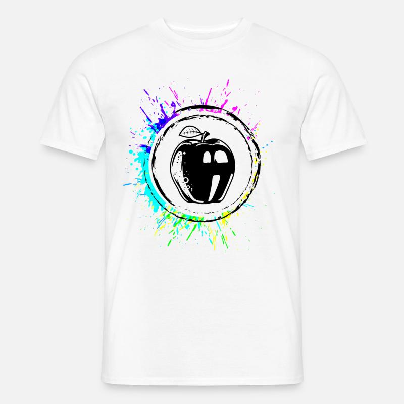 Apfel Bunt vitamine - Männer T-Shirt - Weiß