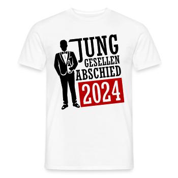 Junggesellenabschied 2024 - Männer T-Shirt - Weiß - Vorne - AI Model Male 178 dark (178cm)