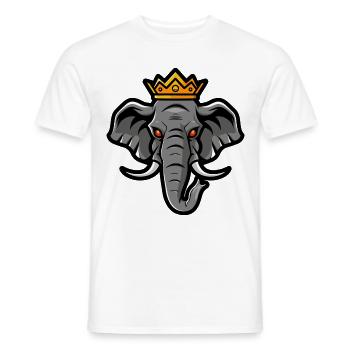 Elephant Head Crown - Men's T-Shirt - white - Front - AI Model Male 178 dark (178cm)