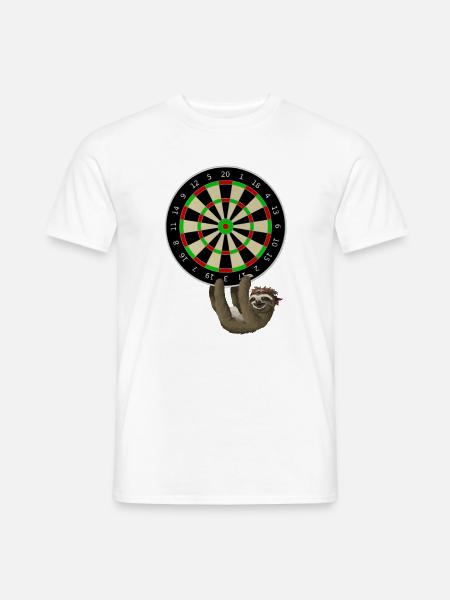 Dartboard Darts Dartspieler - Männer T-Shirt - Weiß
