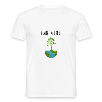 Nature Conservation Tree Environmental Protection Planet Earth Green - Men's T-Shirt - white - Front - AI Model Male 178 dark (178cm)
