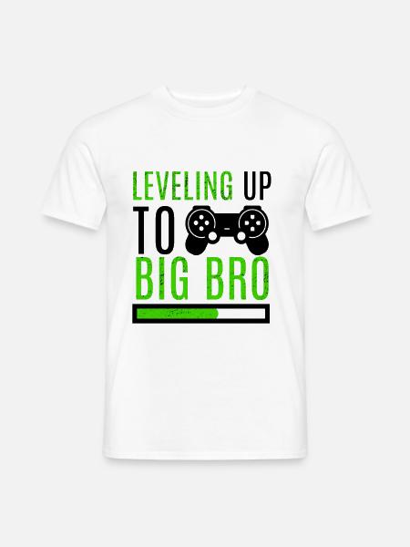 Großer Bruder Level Up Brüder Familie Neugeborenes - Männer T-Shirt - Weiß