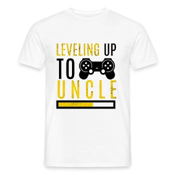 Level Up Onkel Familie Neffe Kind Schwangerschaft - Männer T-Shirt - Weiß - Vorne - AI Model Male 178 dark (178cm)