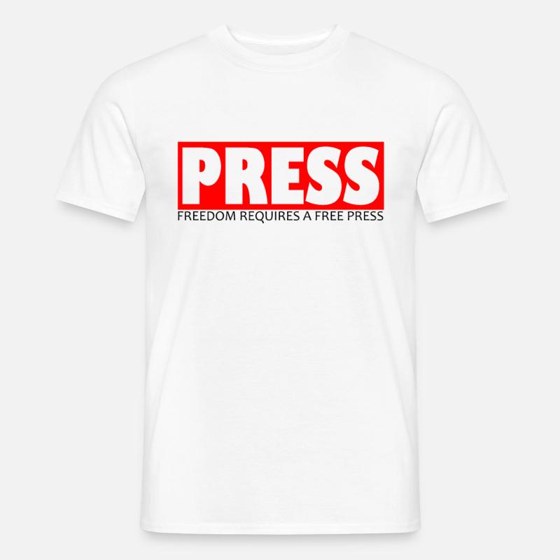 Regalo stampa per giornalisti e giornalisti - T-shirt uomo - bianco