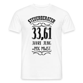 Lustiger Steuerberater Spruch zum 40. Geburtstag - Männer T-Shirt - Weiß - Vorne - AI Model Male 178 dark (178cm)