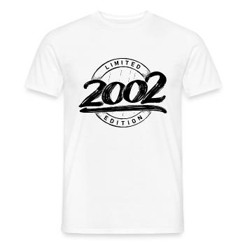 Limited Edition 20 years birthday vintage 2002 - Men's T-Shirt - white - Front - AI Model Male 178 dark (178cm)