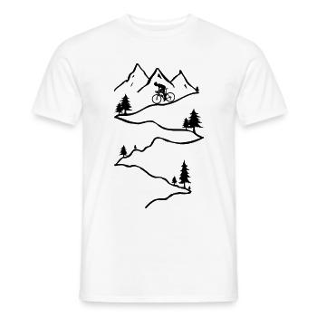 VTT vtt VTT descente en vélo de descente - T-shirt homme - blanc - Devant - AI Model Male 178 dark (178cm)