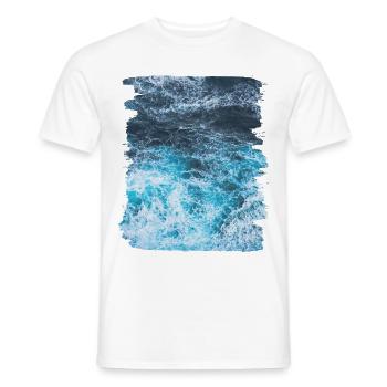 Wellen Meer Sommer Urlaub - Männer T-Shirt - Weiß - Vorne - AI Model Male 178 dark (178cm)