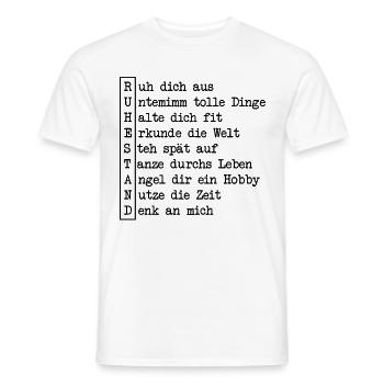 Ruhestand Definition Rentner 2020 Rente Pension - Männer T-Shirt - Weiß - Vorne - AI Model Male 178 dark (178cm)