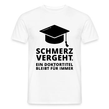 Doktortitel Promotion Doktor Promovieren Geschenk - Männer T-Shirt - Weiß - Vorne - AI Model Male 178 dark (178cm)