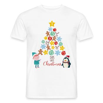 Noël Noël Noël No� - T-shirt homme - blanc - Devant - AI Model Male 178 dark (178cm)