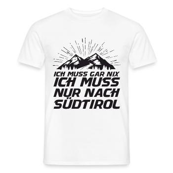 Südtirol Italien Berge Schnee Winterurlaub - Männer T-Shirt - Weiß - Vorne - AI Model Male 178 dark (178cm)
