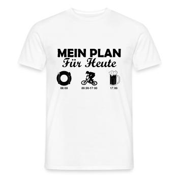 Tagesplan Mountainbike - Männer T-Shirt - Weiß - Vorne - AI Model Male 178 dark (178cm)
