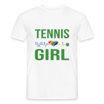 Tennis Girl - Men's T-Shirt - white - Front - AI Model Male 178 dark (178cm)
