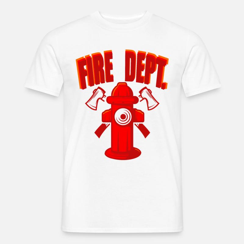 Fire Dept. Feuerwehrmann Hydrant - Männer T-Shirt - Weiß