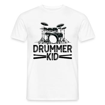 Drums Design For Drummer Drummer Kid - Men's T-Shirt - white - Front - AI Model Male 178 dark (178cm)
