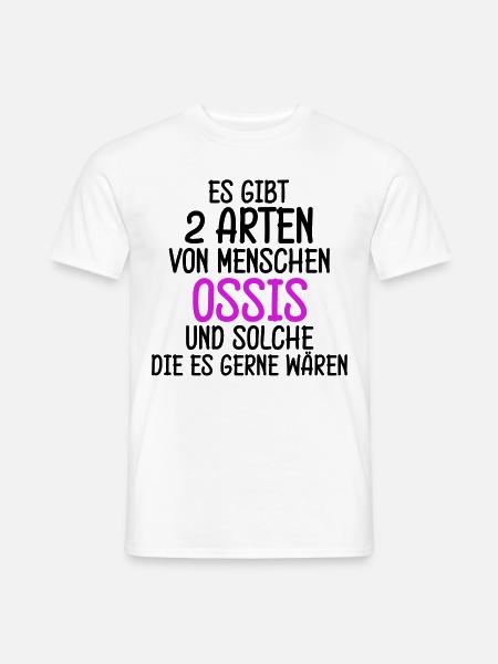 50. Geburtstag Ossi ddr Mama Oma Geschenk Spruch - Männer T-Shirt - Weiß