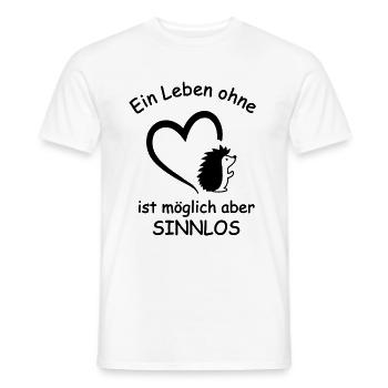 Igel Spruch Herz Stacheltier Stacheligel Geschenk - Männer T-Shirt - Weiß - Vorne - AI Model Male 178 dark (178cm)