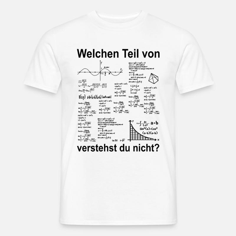 Mathematik Algebra Mathelehrer Studium Uni Abitur - Männer T-Shirt - Weiß