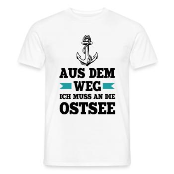 Urlaub Aus Dem Weg Ich Muss An Die Ostsee Strand A - Männer T-Shirt - Weiß - Vorne - AI Model Male 178 dark (178cm)