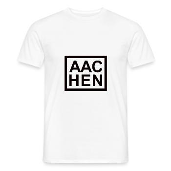 Aachen - Männer T-Shirt - Weiß - Vorne - AI Model Male 178 dark (178cm)