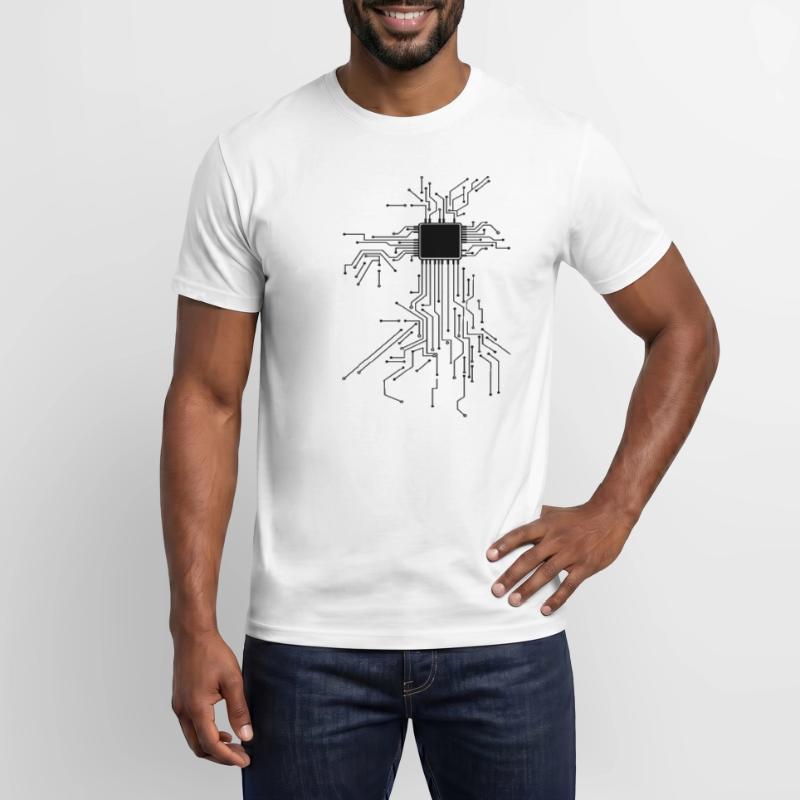 CPU Technik Nerd Computerchip Programmierer Männer T-Shirt
