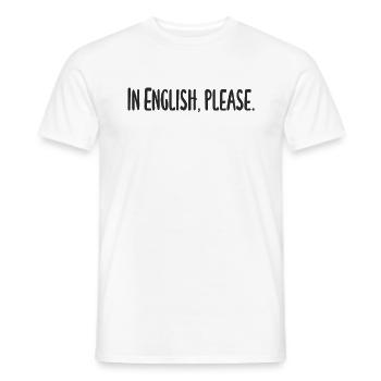 Lehrer - In English please - Männer T-Shirt - Weiß - Vorne - AI Model Male 178 dark (178cm)