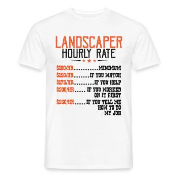 Jardin jardinier paysagiste - T-shirt homme - blanc - Devant - AI Model Male 178 dark (178cm)