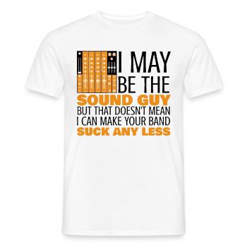 Je peux Le Son Guy Audio Engineer Music Record - T-shirt homme - blanc - Devant - AI Model Male 178 dark (178cm)