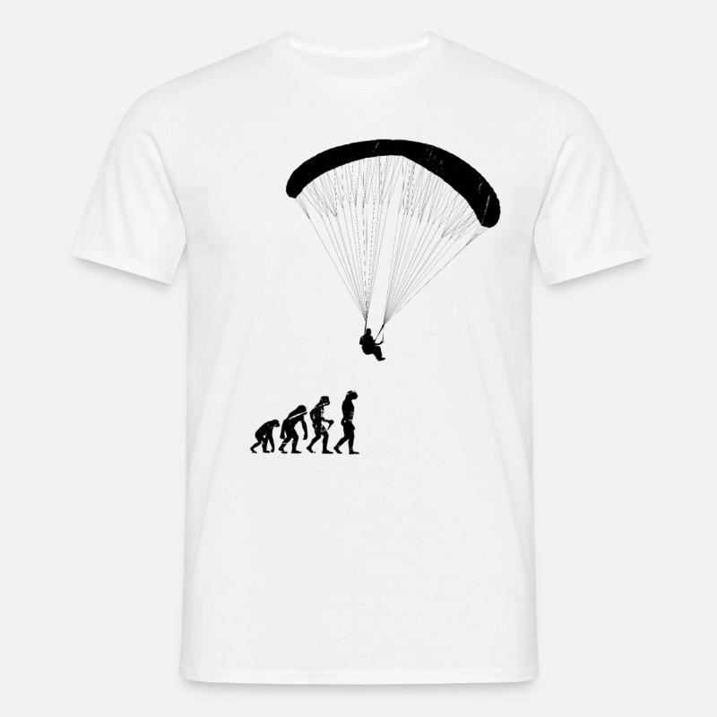 Evolution Gleitschirm - Männer T-Shirt - Weiß