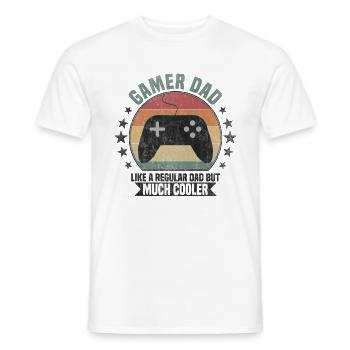 Gamer Dad - Männer T-Shirt - Weiß - Vorne - AI Model Male 178 dark (178cm)