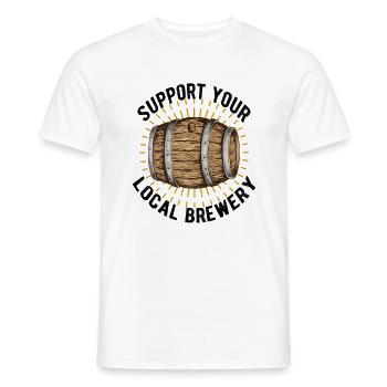 Brasserie brasserie brasserie bière cadeau - T-shirt homme - blanc - Devant - AI Model Male 178 dark (178cm)