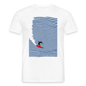 Surfeuse surf on - T-shirt homme - blanc - Devant - AI Model Male 178 dark (178cm)