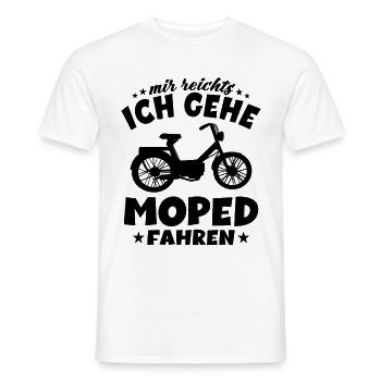 Mir Reichts ich Gehe Moped fahren - Motorrad Mofa - Männer T-Shirt - Weiß - Vorne - AI Model Male 178 dark (178cm)