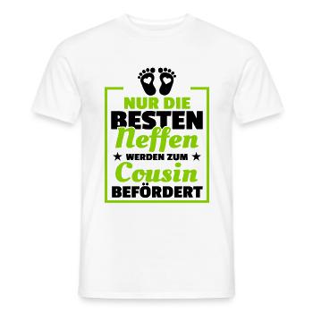 Nur Die Besten Neffen Werden Zum Cousin Befördert - Männer T-Shirt - Weiß - Vorne - AI Model Male 178 dark (178cm)