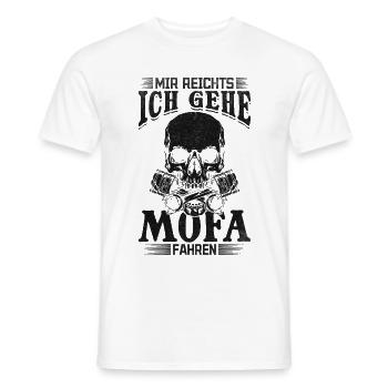 Moped Dirtbike Motorrad - Mir Reichts ich gehe - Männer T-Shirt - Weiß - Vorne - AI Model Male 178 dark (178cm)