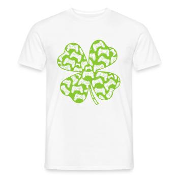 Shamrock Graphic St. Patrick's Day Green Ireland L - Männer T-Shirt - Weiß - Vorne - AI Model Male 178 dark (178cm)