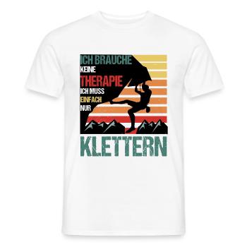 Ich Brauche Keine Therapie Bouldern Kletterer Fels - Männer T-Shirt - Weiß - Vorne - AI Model Male 178 dark (178cm)