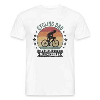 Cycling dad - Men's T-Shirt - white - Front - AI Model Male 178 dark (178cm)
