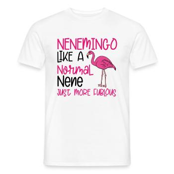 Flamingo Pink Flamingo Flamingo Gift - Men's T-Shirt - white - Front - AI Model Male 178 dark (178cm)
