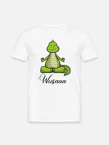 Auszeit Durchatmen Wusaaa Drache - Männer T-Shirt - Weiß