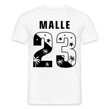 Malle 23 - Männer T-Shirt - Weiß - Vorne - AI Model Male 178 dark (178cm)