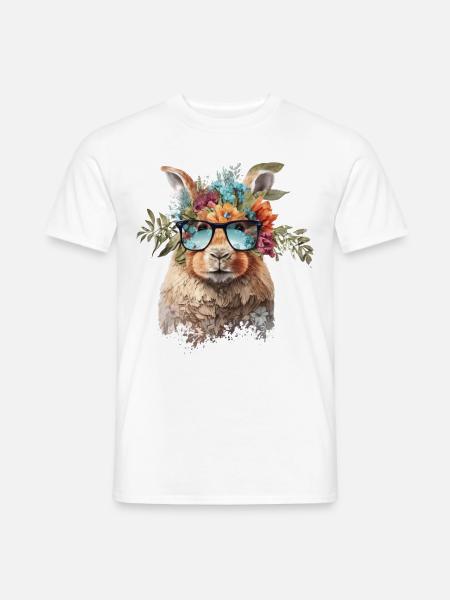 Lustiges Kaninchen - Männer T-Shirt - Weiß