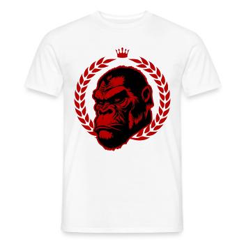 Gorilla Head - Men's T-Shirt - white - Front - AI Model Male 178 dark (178cm)