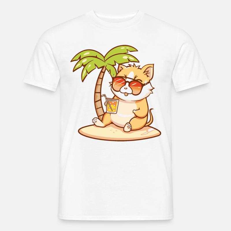 Hamster Sommer Strand Comic - Männer T-Shirt - Weiß